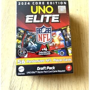 2024 UNO Cards Core Edition Uno Elite NFL Draft Pack Booster w/ 4 FOIL NFL Game